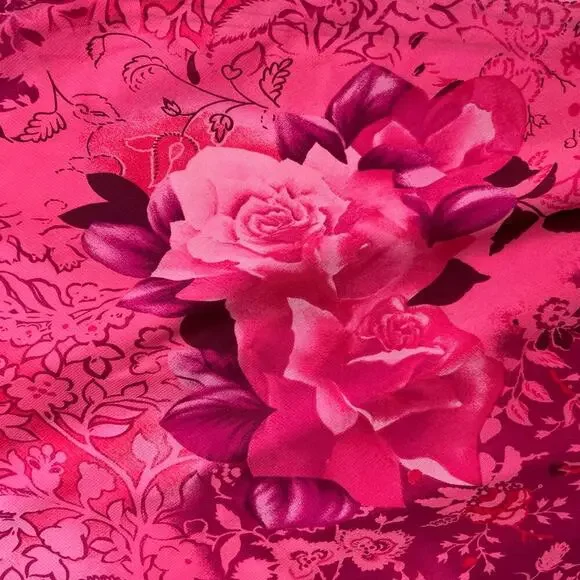 VTG City Triangles Slip Dress 90s Y2K Pink Floral Midi Ruffle Trim Fairy Sz 11 - Picture 13 of 14